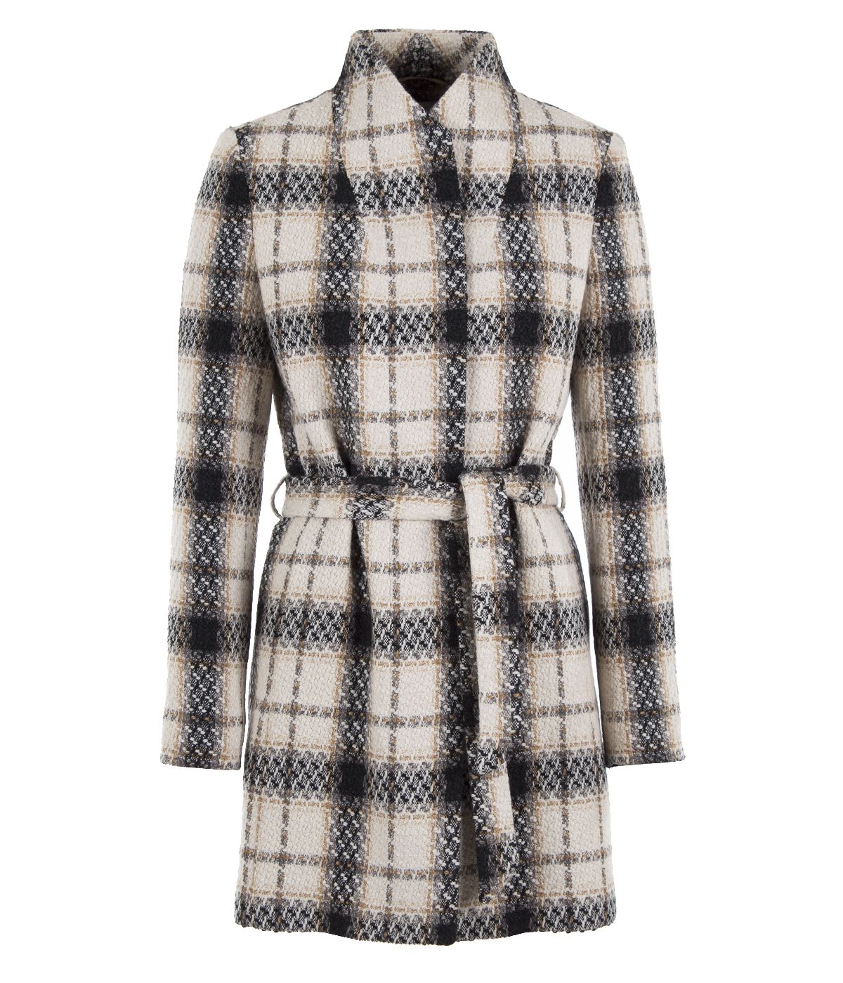 Coat with belt, with acrylic and wool 0
